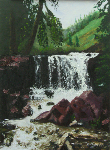 Ouray Falls. Oil painting of Ouray Falls, Colorado